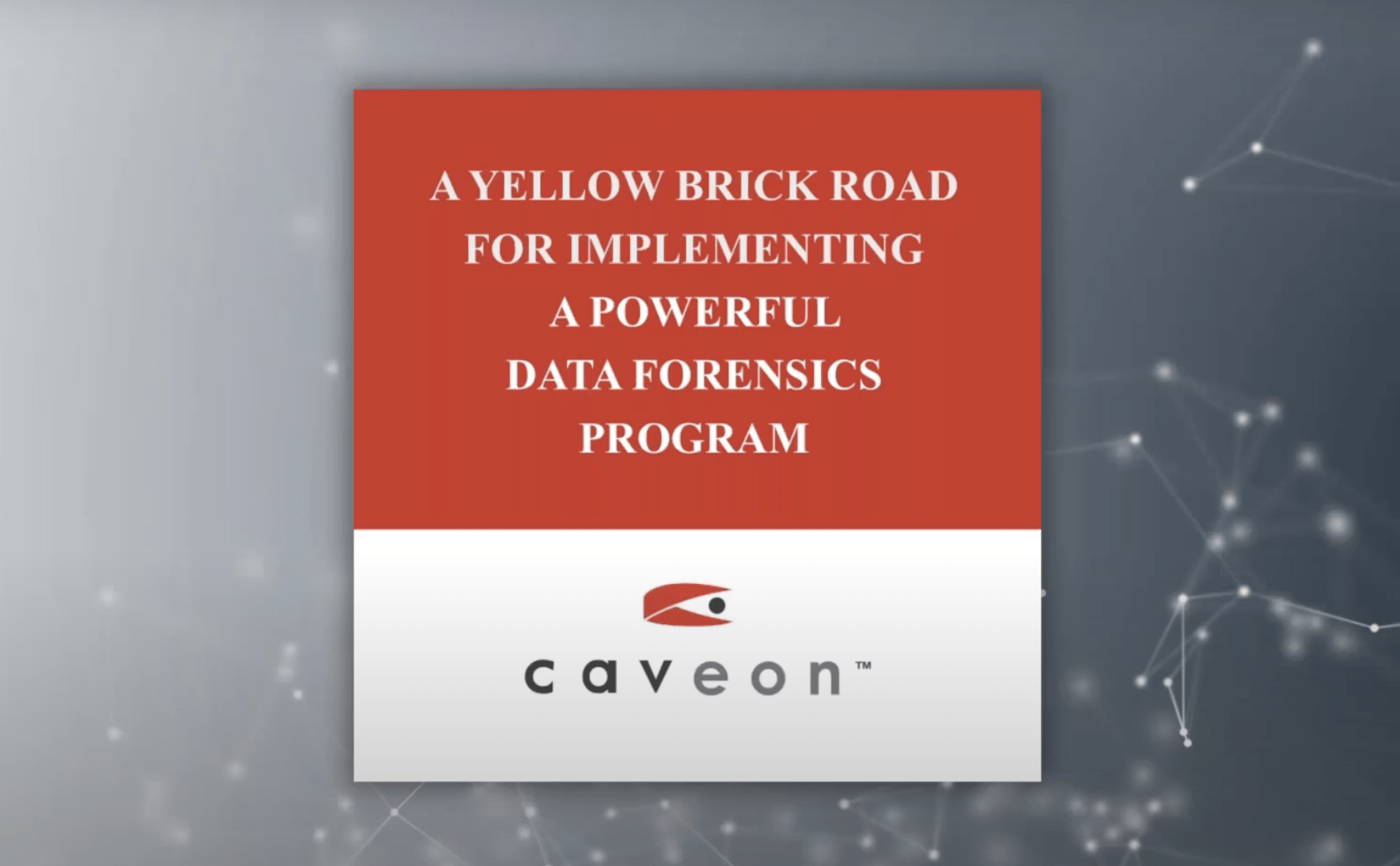 A Yellow Brick Road for Implementing a Powerful Data Forensics Program