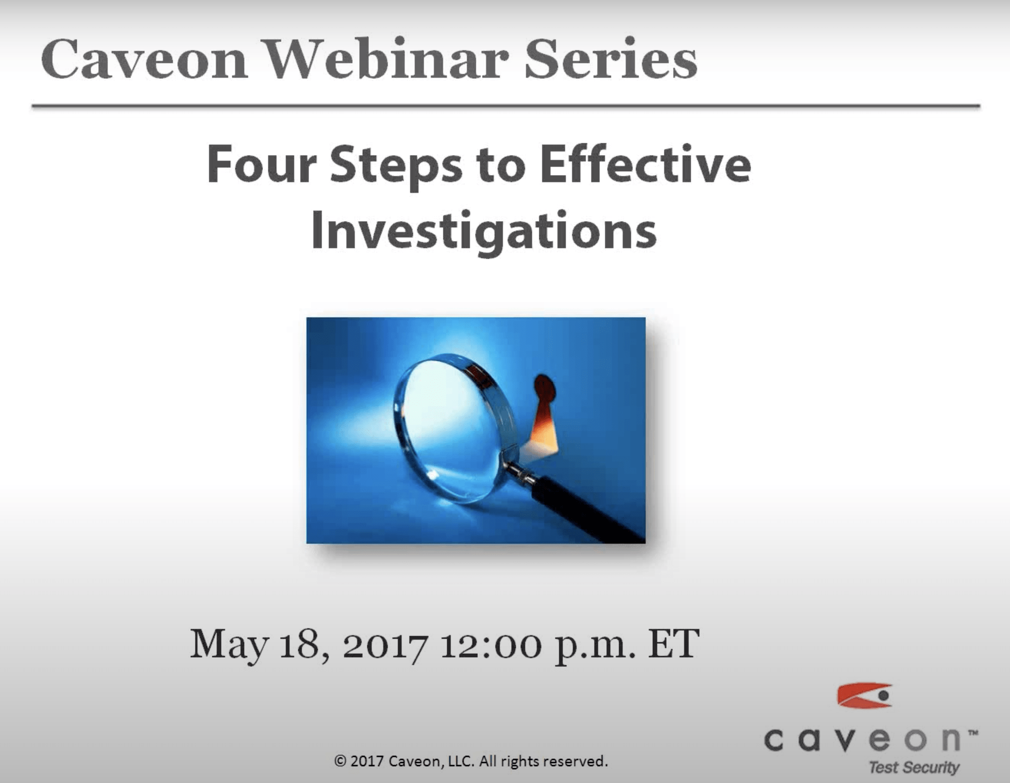 Four Steps to Effective Investigations